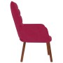 Sillón de relax de terciopelo rojo vino tinto en Sillones | Comprar online en Foru.es