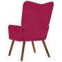 Sillón de relax de terciopelo rojo vino tinto en Sillones | Comprar online en Foru.es