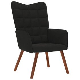 Sillón de relax de terciopelo negro en Sillones | Comprar online en Foru.es