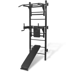 Máquina de musculación multiusos para la pared negra de vidaXL, Aparatos de musculación - Ref: Foro24-91367, Precio: 295,54 €...