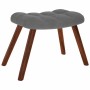 Sillón relajante con taburete de terciopelo gris oscuro en Sillones | Comprar online en Foru.es