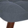 Sillón relajante con taburete de terciopelo gris oscuro en Sillones | Comprar online en Foru.es