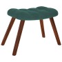 Sillón relajante con taburete de terciopelo verde oscuro en Sillones | Comprar online en Foru.es