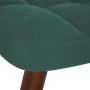 Sillón relajante con taburete de terciopelo verde oscuro en Sillones | Comprar online en Foru.es