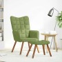 Sillón de relax con reposapiés terciopelo verde claro en Sillones | Comprar online en Foru.es