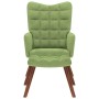 Sillón de relax con reposapiés terciopelo verde claro en Sillones | Comprar online en Foru.es