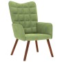 Sillón de relax con reposapiés terciopelo verde claro en Sillones | Comprar online en Foru.es