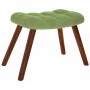 Sillón de relax con reposapiés terciopelo verde claro en Sillones | Comprar online en Foru.es