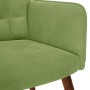 Sillón de relax con reposapiés terciopelo verde claro en Sillones | Comprar online en Foru.es