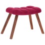Sillón de relax con reposapiés terciopelo rojo tinto en Sillones | Comprar online en Foru.es