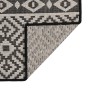 Alfombra de exterior de tejido plano rayas negras 160x230 cm de vidaXL, Alfombras - Ref: Foro24-340853, Precio: 66,43 €, Desc...