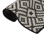 Alfombra de exterior de tejido plano rayas negras 160x230 cm de vidaXL, Alfombras - Ref: Foro24-340853, Precio: 66,43 €, Desc...