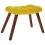 Sillón relajante con taburete de terciopelo amarillo en Sillones | Comprar online en Foru.es