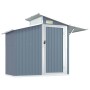 Cobertizo de jardín acero galvanizado gris 270x130x208,5 cm de vidaXL, Cobertizos - Ref: Foro24-316243, Precio: 347,32 €, Des...