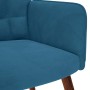 Sillón de relax con reposapiés terciopelo azul en Sillones | Comprar online en Foru.es