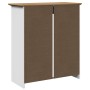 Mueble de entrada BODO blanco y marrón 80x35x90 cm en Baúles de almacenamiento | Comprar online en Foru.es