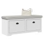 Banco de recibidor BODO blanco 114x40x45 cm en Bancos para recibidores y almacenamiento | Comprar online en Foru.es