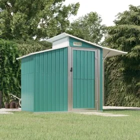 Cobertizo de jardín acero galvanizado verde 270x130x208,5 cm de vidaXL, Cobertizos - Ref: Foro24-316242, Precio: 293,47 €, De...