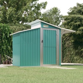 Cobertizo de jardín acero galvanizado verde 270x130x208,5 cm de vidaXL, Cobertizos - Ref: Foro24-316242, Precio: 305,50 €, De...
