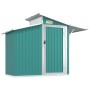 Cobertizo de jardín acero galvanizado verde 270x130x208,5 cm de vidaXL, Cobertizos - Ref: Foro24-316242, Precio: 305,50 €, De...