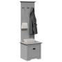 Mueble de entrada con ganchos BODO gris 50x40x157 cm en Bancos para recibidores y almacenamiento | Comprar online en Foru.es