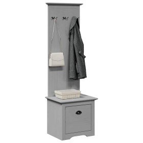 Mueble de entrada con ganchos BODO gris 50x40x157 cm en Bancos para recibidores y almacenamiento | Comprar online en Foru.es