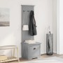 Mueble de entrada con ganchos BODO gris 50x40x157 cm en Bancos para recibidores y almacenamiento | Comprar online en Foru.es