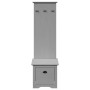 Mueble de entrada con ganchos BODO gris 50x40x157 cm en Bancos para recibidores y almacenamiento | Comprar online en Foru.es