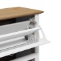 Zapatero BODO blanco y marrón 80x35x118 cm en Zapateros y organizadores de calzado | Comprar online en Foru.es