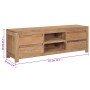 Mueble para TV de teca maciza 115x30x40 cm de vidaXL, Muebles TV - Ref: Foro24-282846, Precio: 312,91 €, Descuento: %