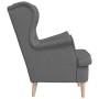 Sillón de tela gris oscuro 74x84x100 cm en Sillones | Comprar online en Foru.es