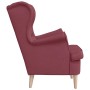 Sillón de tela rojo tinto 74x84x100 cm en Sillones | Comprar online en Foru.es