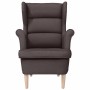 Sillón de tela marrón oscuro 74x84x100 cm en Sillones | Comprar online en Foru.es