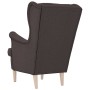 Sillón de tela marrón oscuro 74x84x100 cm en Sillones | Comprar online en Foru.es