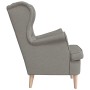 Sillón de tela gris taupe 74x84x100 cm en Sillones | Comprar online en Foru.es
