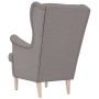 Sillón de tela gris taupe 74x84x100 cm en Sillones | Comprar online en Foru.es