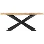 Mesa de comedor madera maciza de mango rugosa 180x90x76 cm de vidaXL, Mesas de cocina y de comedor - Ref: Foro24-285963, Prec...