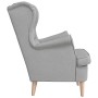 Sillón de tela gris nube 74x84x100 cm en Sillones | Comprar online en Foru.es