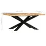 Mesa de comedor madera maciza de mango rugosa 180x90x76 cm de vidaXL, Mesas de cocina y de comedor - Ref: Foro24-285963, Prec...