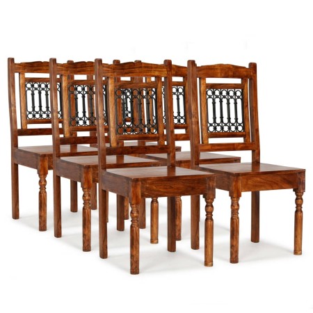 Sillas de comedor 6 uds madera maciza acabado sheesham clásico de vidaXL, Sillas de comedor - Ref: Foro24-275272, Precio: 811...