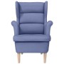 Sillón de tela azul vaquero 74x84x100 cm en Sillones | Comprar online en Foru.es