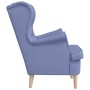 Sillón de tela azul vaquero 74x84x100 cm en Sillones | Comprar online en Foru.es