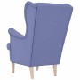 Sillón de tela azul vaquero 74x84x100 cm en Sillones | Comprar online en Foru.es