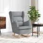 Silla mecedora de tela gris claro 74x90x102 cm en Sillones | Comprar online en Foru.es
