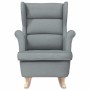 Silla mecedora de tela gris claro 74x90x102 cm en Sillones | Comprar online en Foru.es