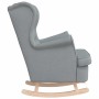 Silla mecedora de tela gris claro 74x90x102 cm en Sillones | Comprar online en Foru.es