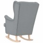 Silla mecedora de tela gris claro 74x90x102 cm en Sillones | Comprar online en Foru.es