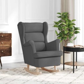 Silla mecedora de tela gris oscuro 74x90x102 cm en Sillones | Comprar online en Foru.es