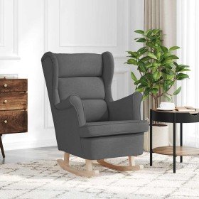 Silla mecedora de tela gris oscuro 74x90x102 cm en Sillones | Comprar online en Foru.es
