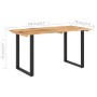 Mesa de comedor de madera maciza de acacia 140x70x76 cm de vidaXL, Mesas de cocina y de comedor - Ref: Foro24-286474, Precio:...